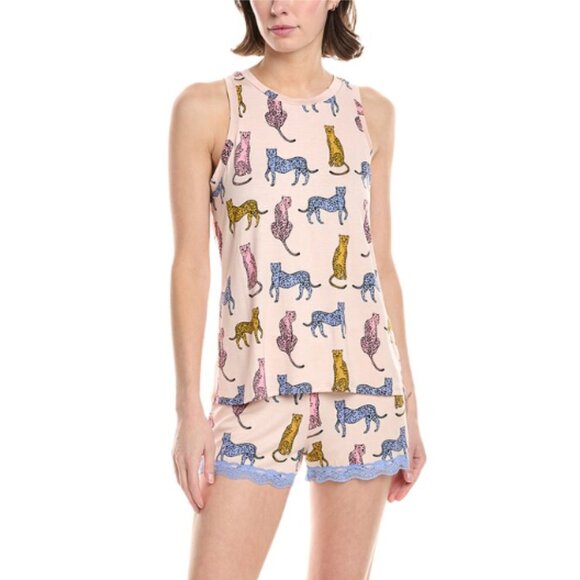 Honeydew Intimates || "All American" Tank Shortie Pajama Set in "Salty Cheetahs" - Picture 1 of 4